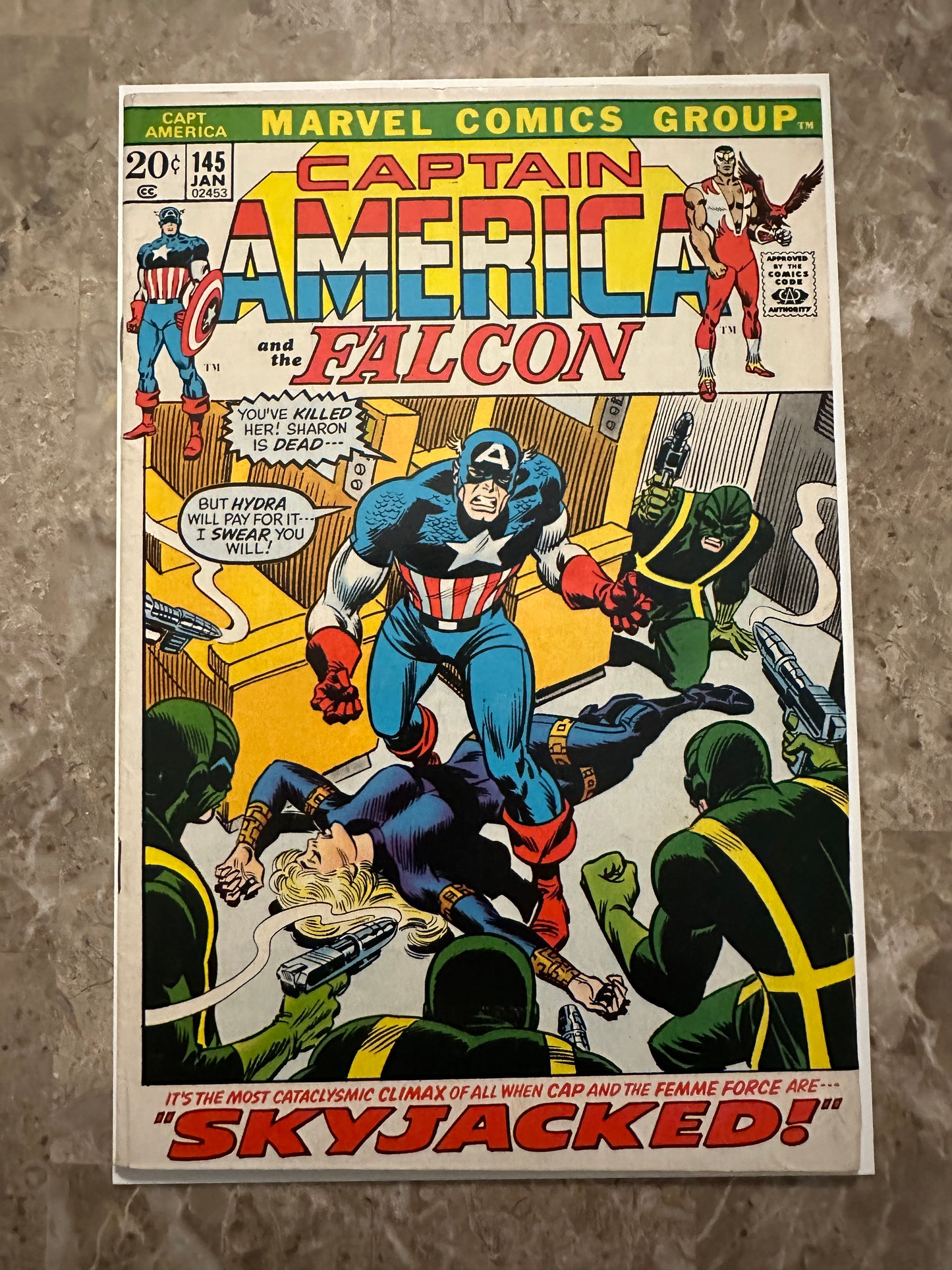 Captain America #145 VG+ 4.5 (1972 Marvel Comics) - Nice copy for grade