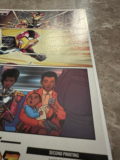 Ironheart #2 2nd Printing NM 9.4-9.6 (Marvel 2019) - Vecchio Cover, Low Pop