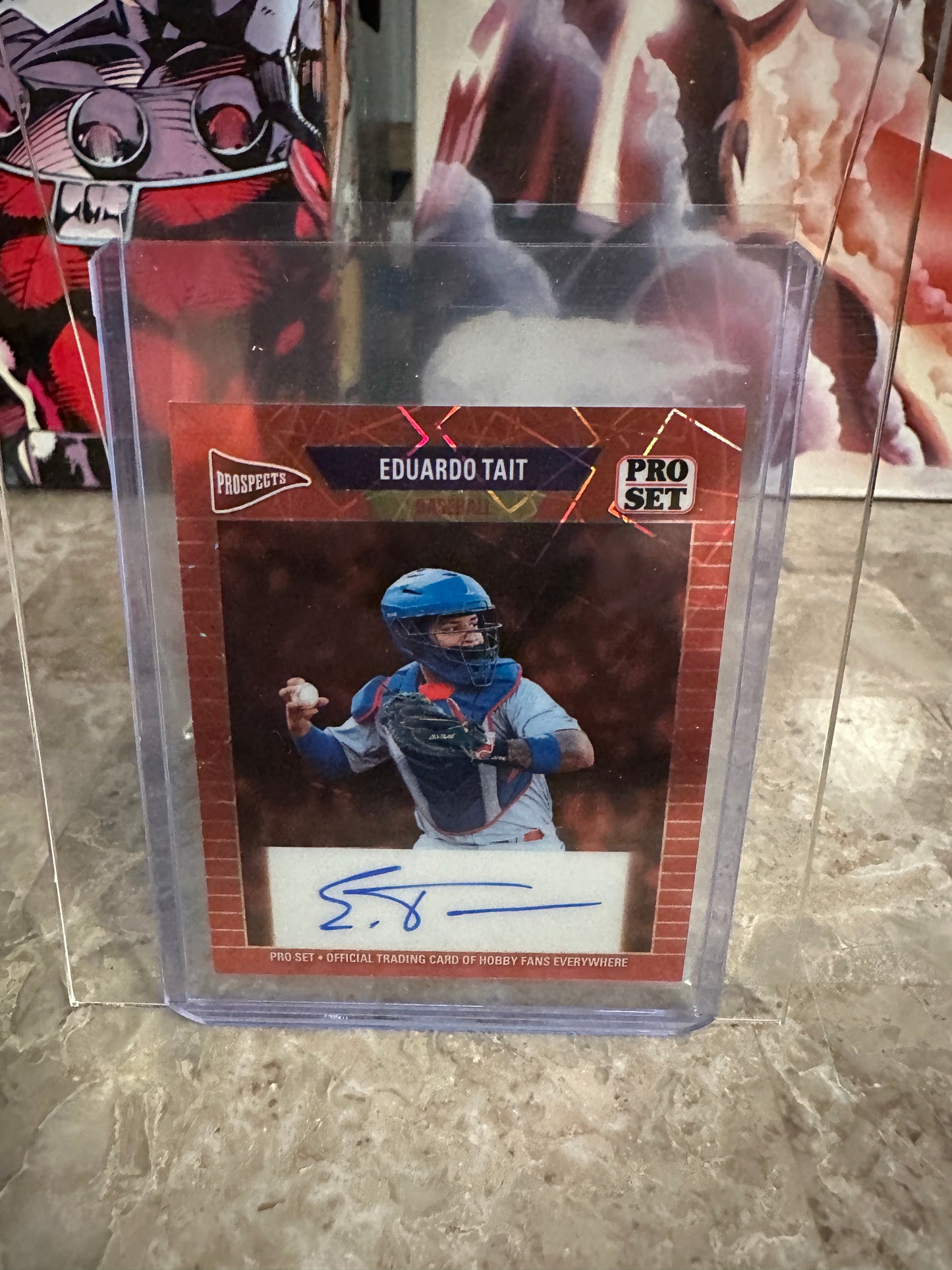 Eduardo Tait 2026 Pro Set 1989 Mini Lazer Orange Autograph 1/1
