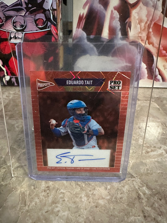 Eduardo Tait 2026 Pro Set 1989 Mini Lazer Orange Autograph 1/1