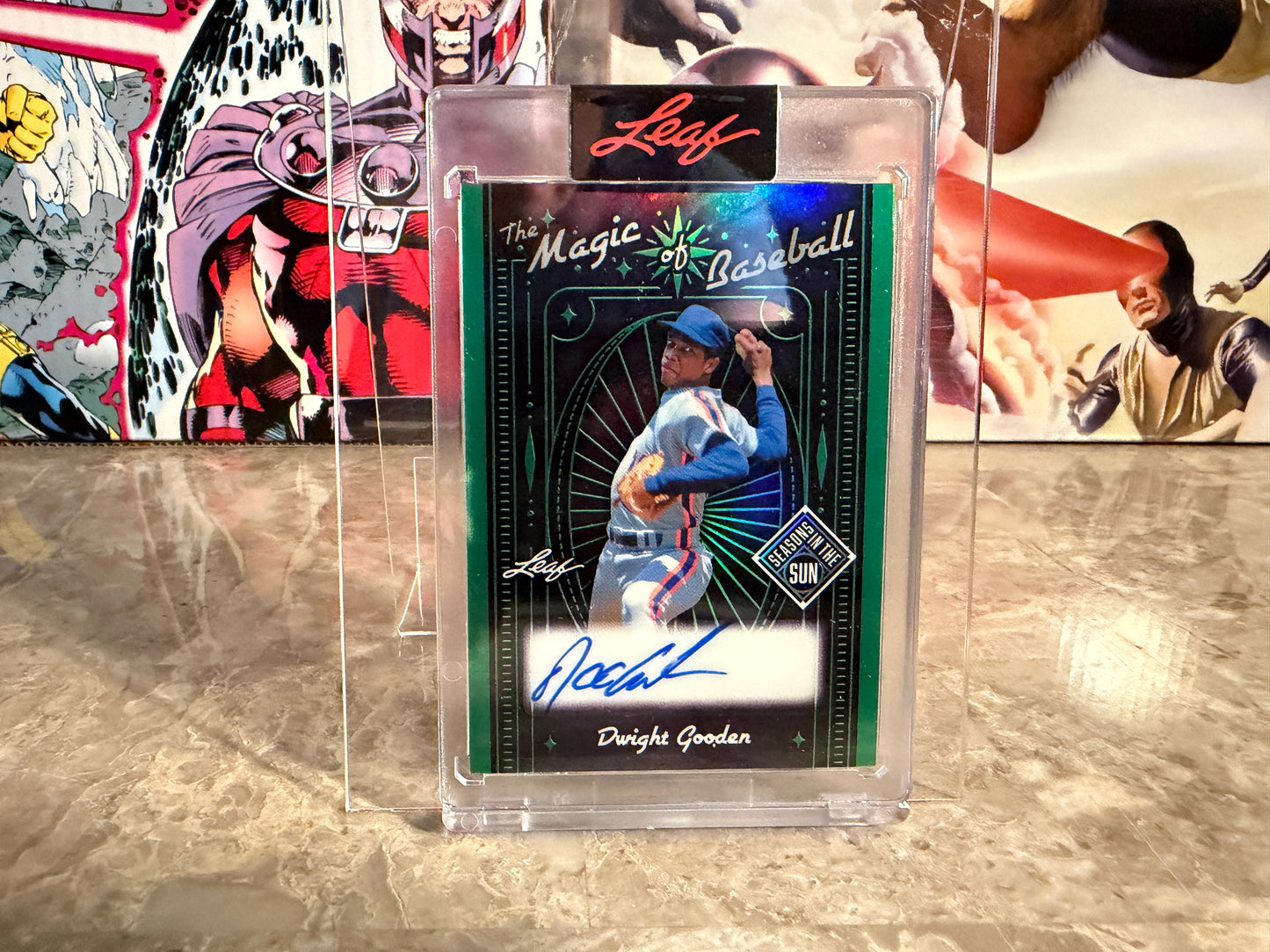 Dwight Doc Gooden 2026 Leaf Seasons In the Sun Magic of Baseball Auto 1/4