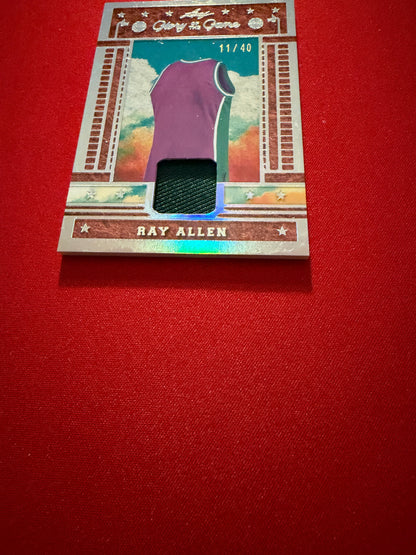 Ray Allen 2025 Leaf Glory of the Game Basketball Silver Game-Used Jersey /40
