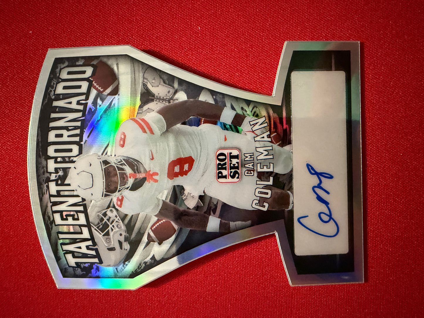 2026 Leaf Pro Set Metal Football Cam Coleman Talent Tornado Auto 1989 Mini Bookend Lot