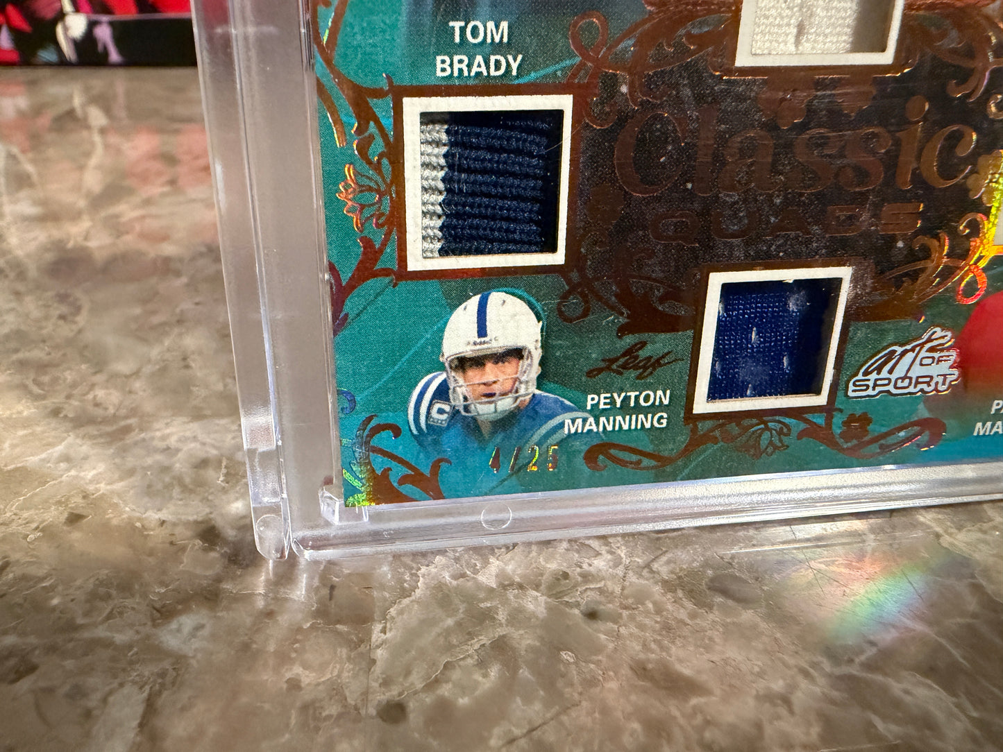 2026 Leaf Art of Sport Peyton Manning Brady Mahomes Montana Classic Quads Patch /25