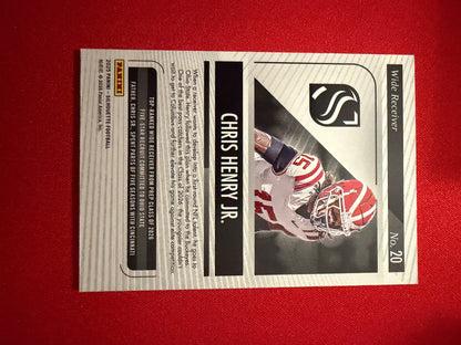 Chris Henry Jr. 2025 Panini Silhouette Football Base Red Color Match /75 #20