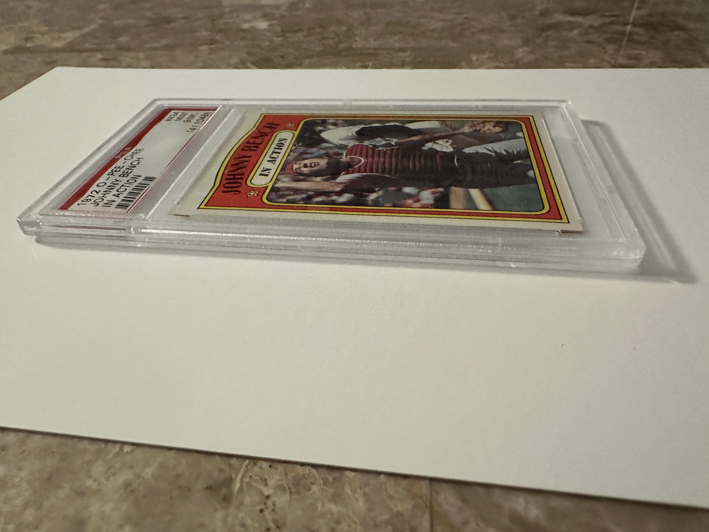 Johnny Bench In Action #434 PSA Graded Mint 9 (MC) (1972 O-Pee-Chee)