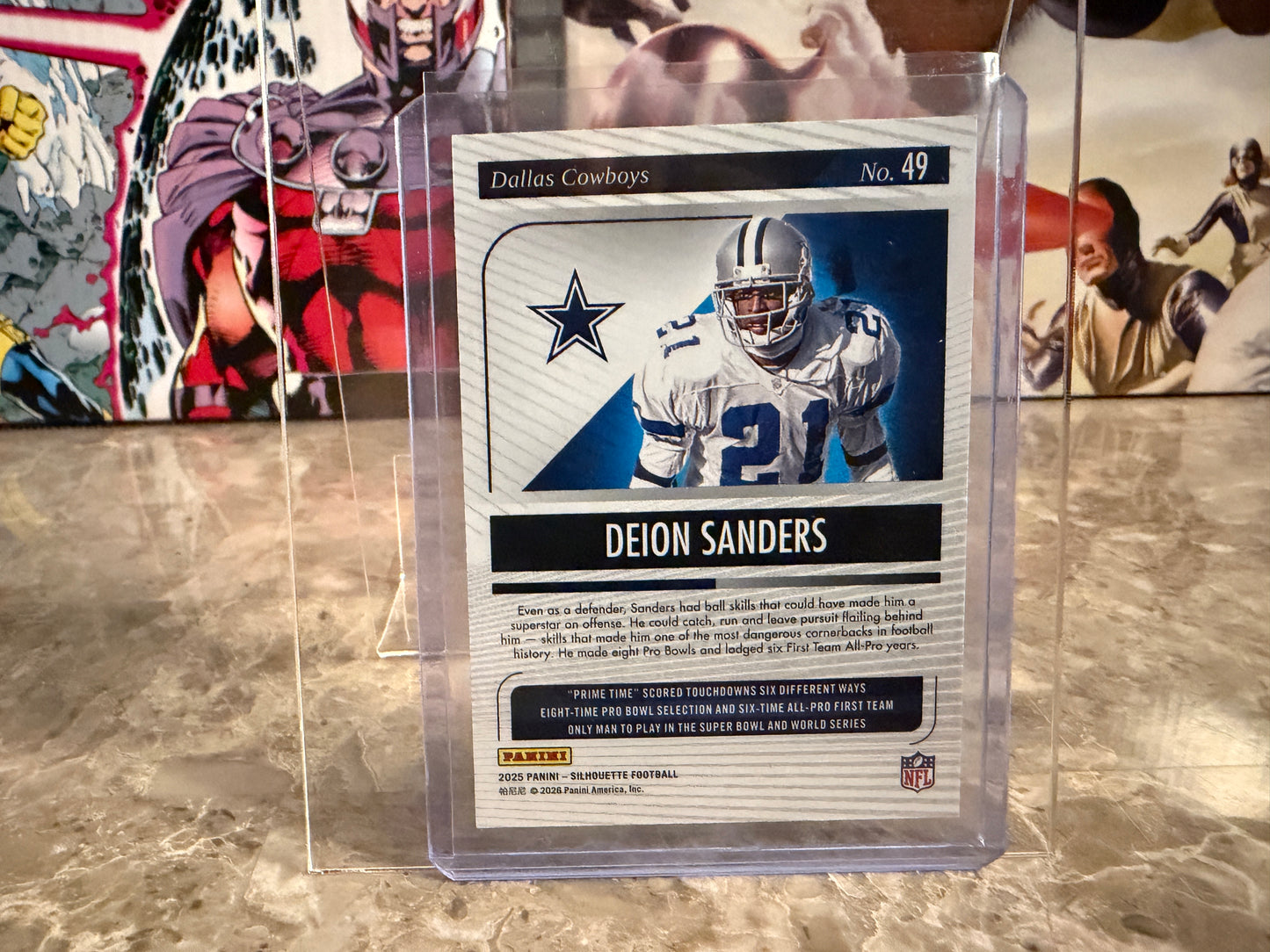 Deion Sanders 2025 Panini Silhouette Football Base Red /75 #49