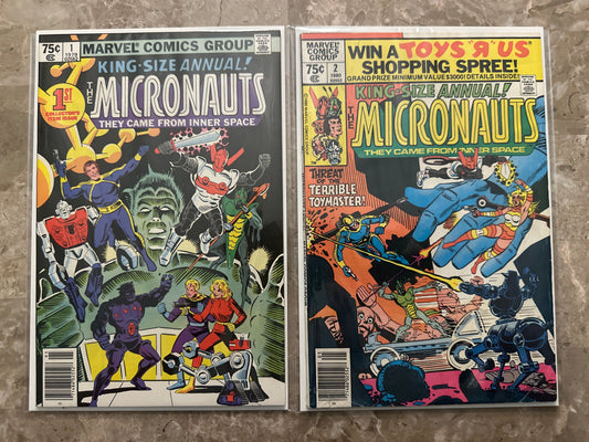 Micronauts Annual #1 VF 8.0 + Bonus #2 (1979 Marvel)