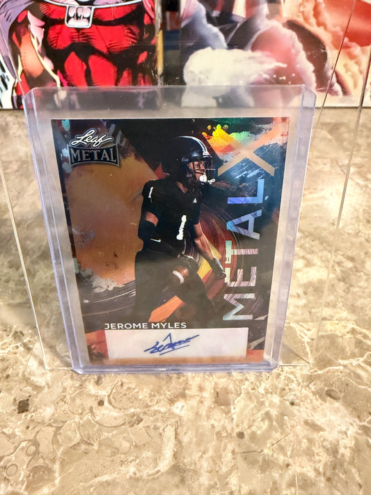 2026 Leaf Metal Football Jerome Myles Metal X Gold Prismatic 1/1