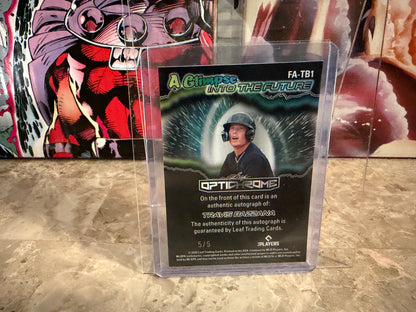 Travis Bazzana 2025 Leaf Optichrome Glimpse Into Future Auto 5/5 Bookend