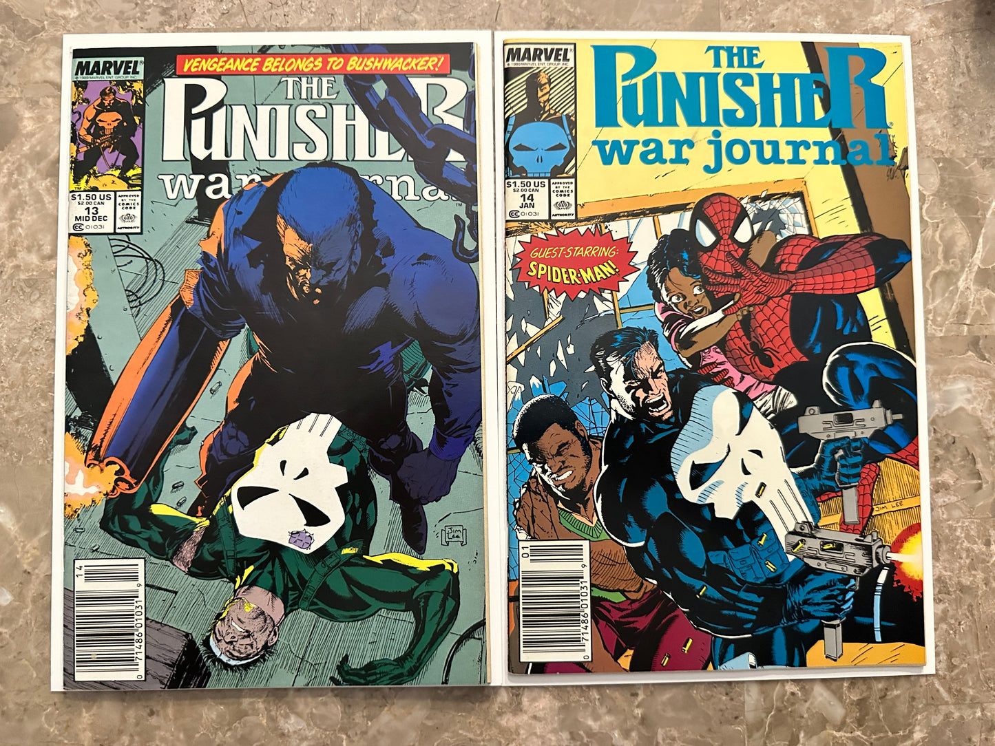 Punisher War Journal #1-14 High Grade Newsstand Starter Set (1988 Marvel)