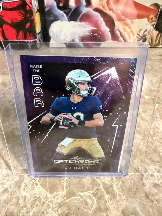 2026 Leaf Optichrome Football CJ Carr Purple Shimmer 1/1