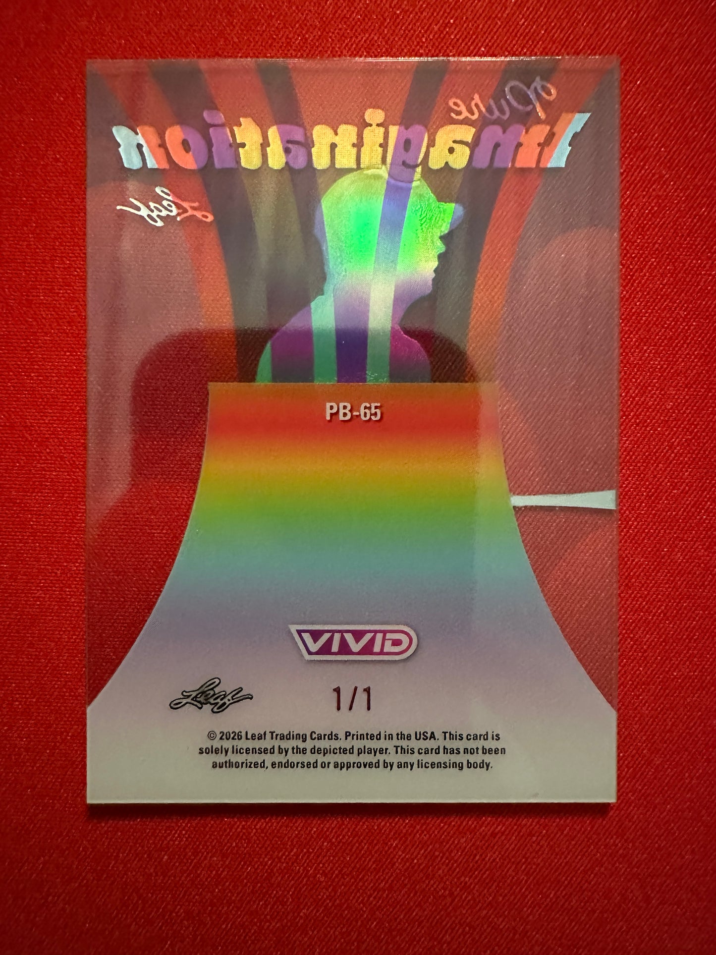 Roch Cholowsky 2026 Leaf Vivid Pure Imagination Gold 1/1 True One of One SS