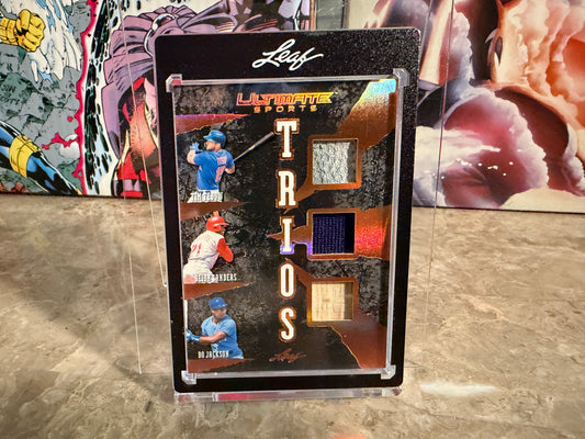 Deion Tebow Bo Jackson 2026 Leaf Ultimate Sports Trios Game-Used Dual Sport
