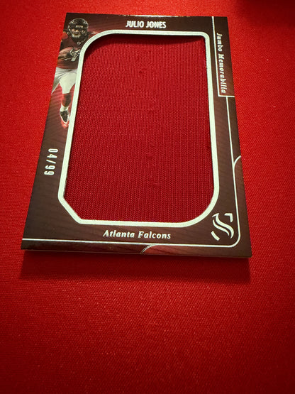 Julio Jones 2025 Panini Silhouette Jumbo Memorabilia /99 Base /49 2-Card Lot