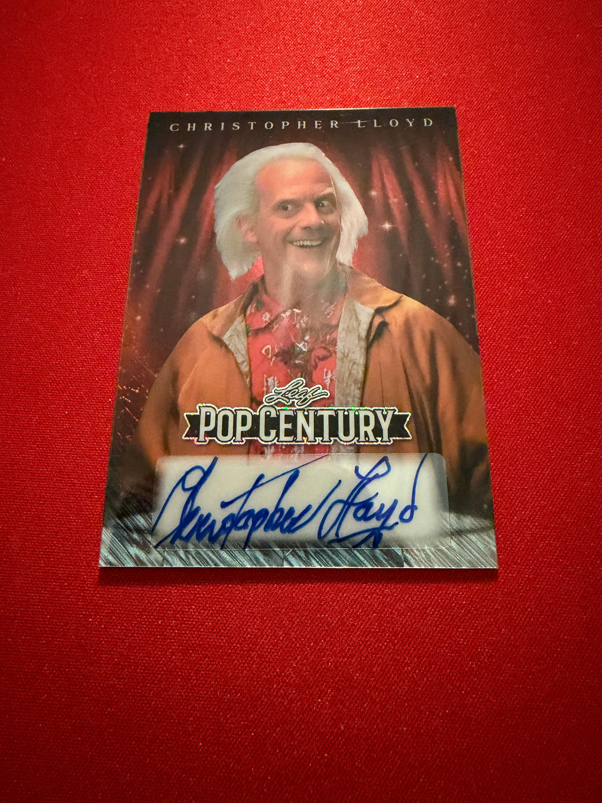 Christopher Lloyd 2026 Leaf Pop Century Base Red Shimmer 1/1