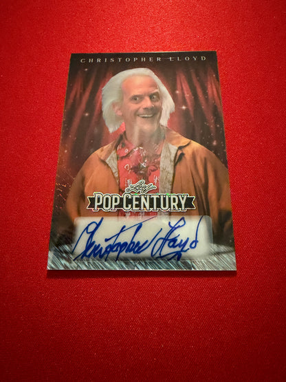 Christopher Lloyd 2026 Leaf Pop Century Base Red Shimmer 1/1