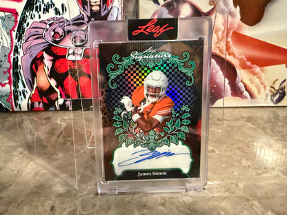 James Simon 2026 Leaf Signature Series Base Auto Green Prismatic 1/1