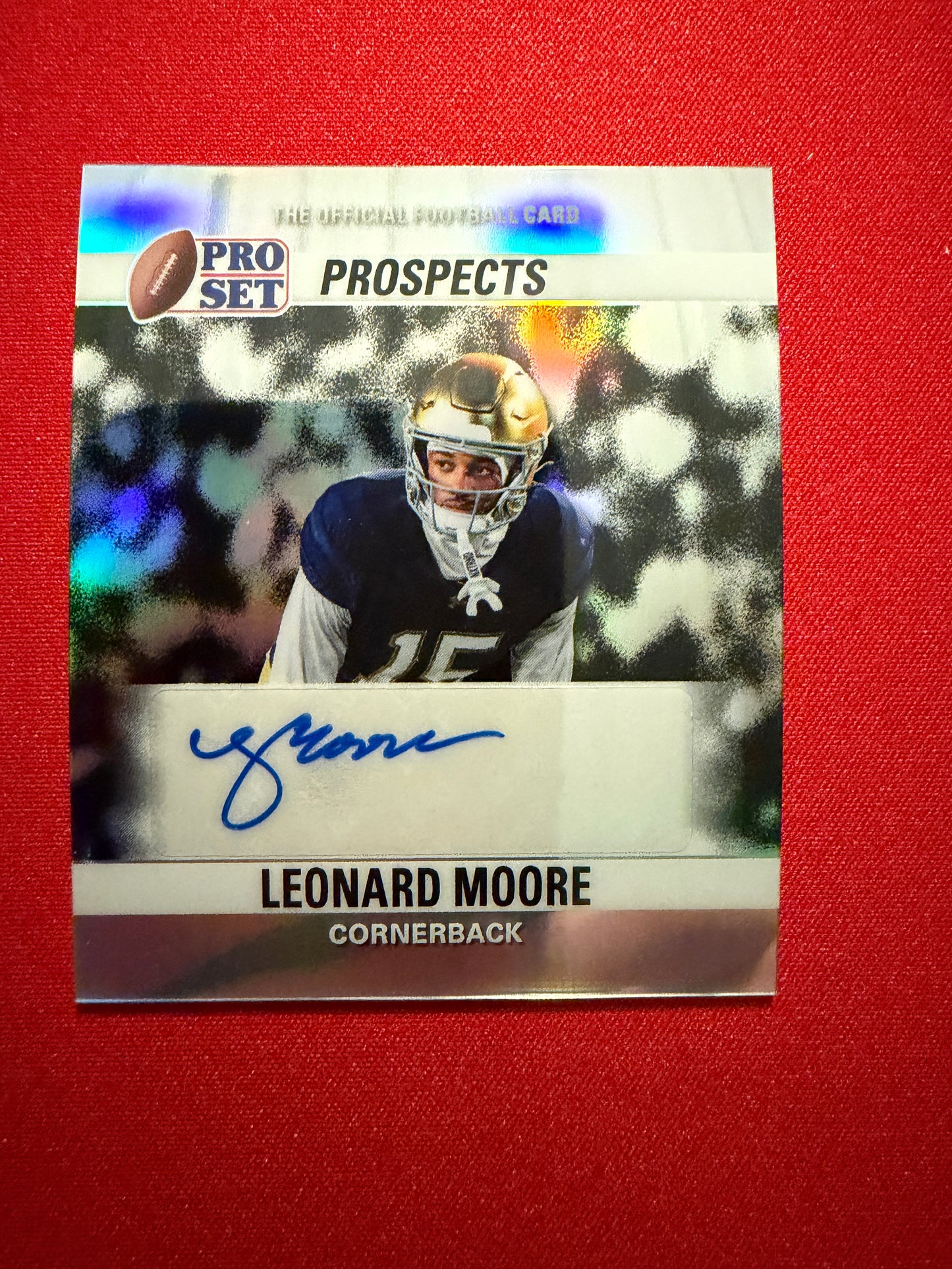 Leonard Moore 2026 Leaf Pro Set 1990 Mini Auto Silver 1/1