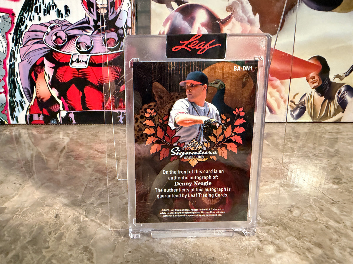 Denny Neagle 2026 Leaf Signature Series Base Auto Blue Lava 1/1