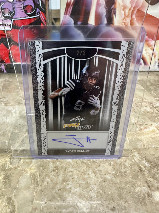JAYDEN HIGGINS 2026 Leaf Paydirt Auto /3 - Houston Texans WR