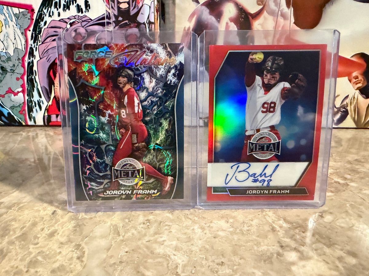Jordyn Frahm 2026 Leaf Women of Sport Base Auto Force of Nature 1/1 2-Card Lot