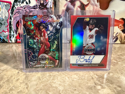 Jordyn Frahm 2026 Leaf Women of Sport Base Auto Force of Nature 1/1 2-Card Lot