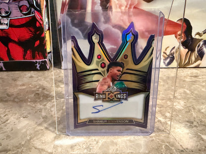 Shakur Stevenson 2026 Leaf Metal Ring Kings Knockout Kings Die-Cut Auto 7/7