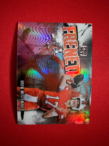 2026 Leaf Pro Set Metal Football Drew Mestemaker Frenetic Orange Color Match 1/3