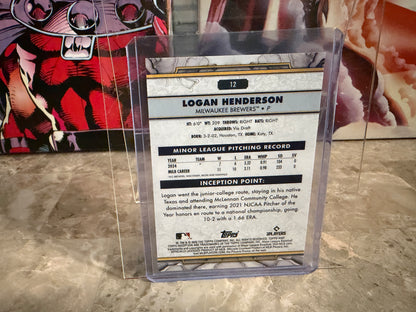 2025 Topps Inception Logan Henderson RC Rookie Card Purple /150 #12