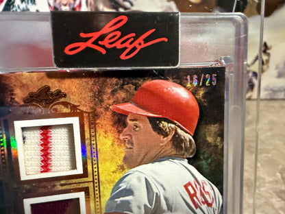2026 Leaf Art of Sport Pete Rose Game-Used Multicolor Work of Art Tri-Patch