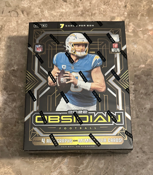 2022 Panini Obsidian Football Hobby Box - Sealed - 4 Autos/Memos