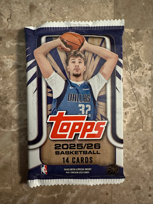 2025-26 Topps Basketball Pack (1 Pack - 14 cards)
