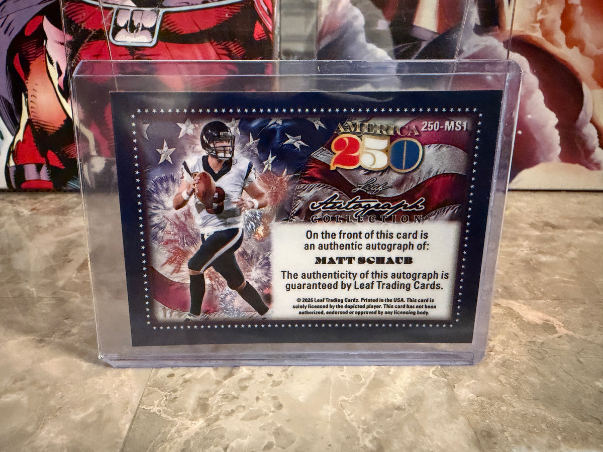Matt Schaub 2026 Leaf Autograph Collection America 250 Auto Gold Lava 1/1