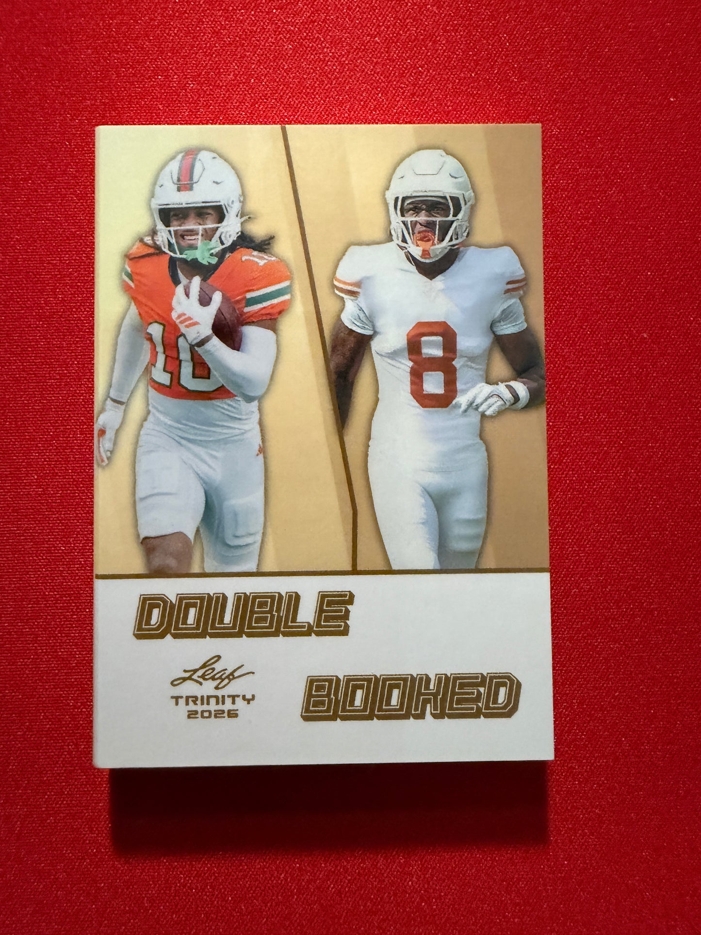Malachi Toney Cam Coleman 2026 Leaf Trinity Double Booked Dual Patch Auto /15