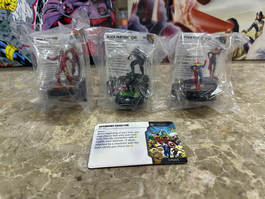 HEROCLIX AWESOME AVENGERS OP KIT IRON MAN CAPTAIN MARVEL BLACK PANTHER 2026