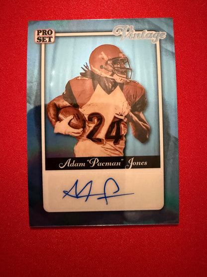 2026 Leaf Pro Set Metal Football Adam Packman Jones Vintage Auto 8/8 Bookend