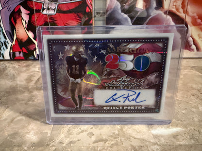 Quincy Porter 2026 Leaf Autograph Collection America 250 Auto White Lava 1/1