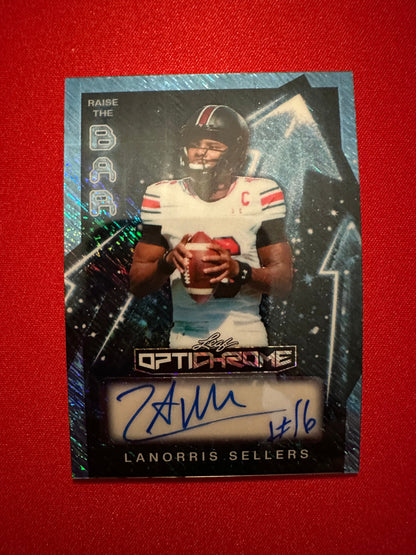2026 Leaf Optichrome Raise the Bar Platinum Shimmer LaNorris Sellers Autograph 5/8