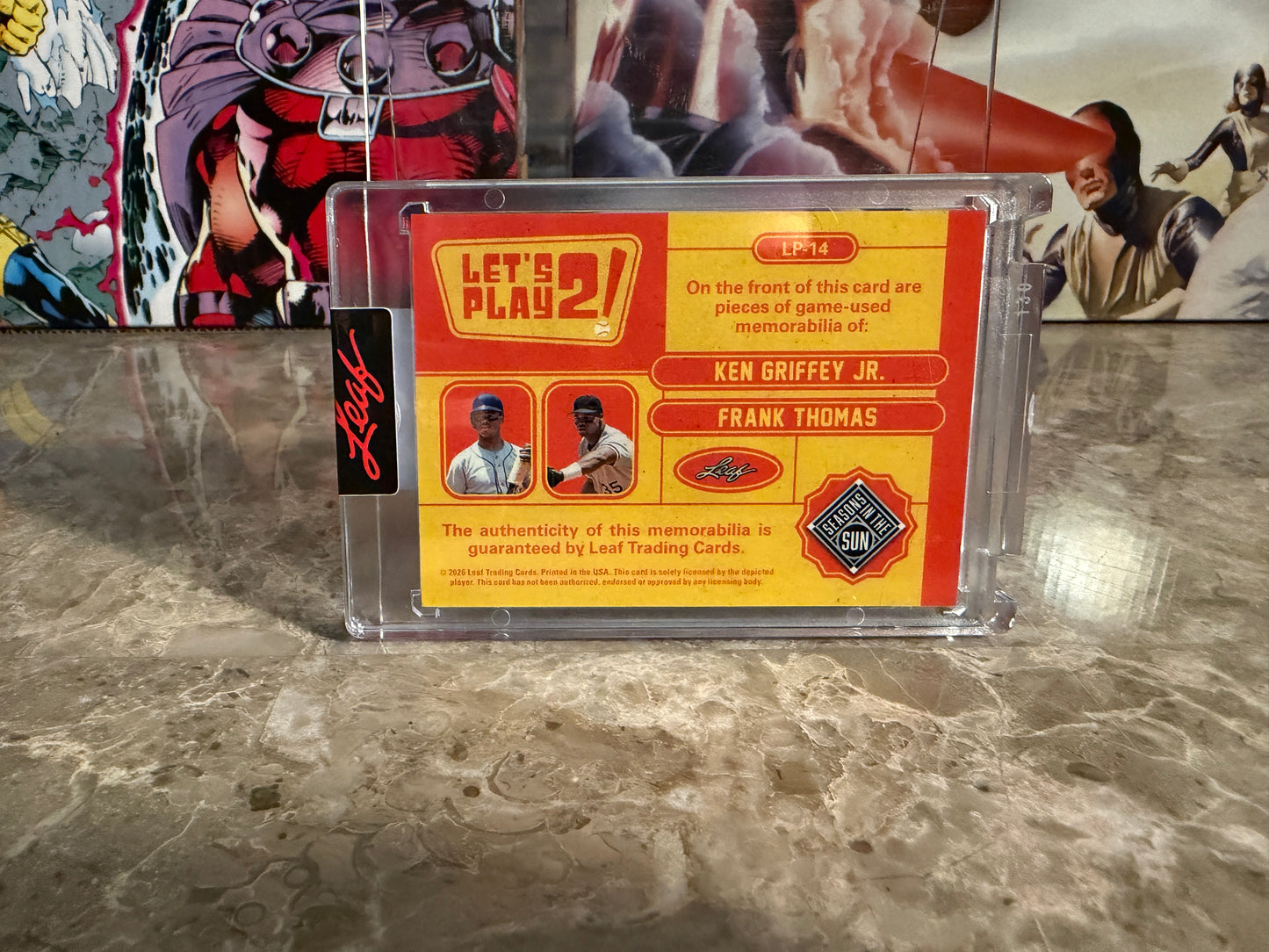 Ken Griffey Jr. Frank Thomas 2026 Leaf Seasons In the Sun Baseball Let’s Play 2 Patch /35