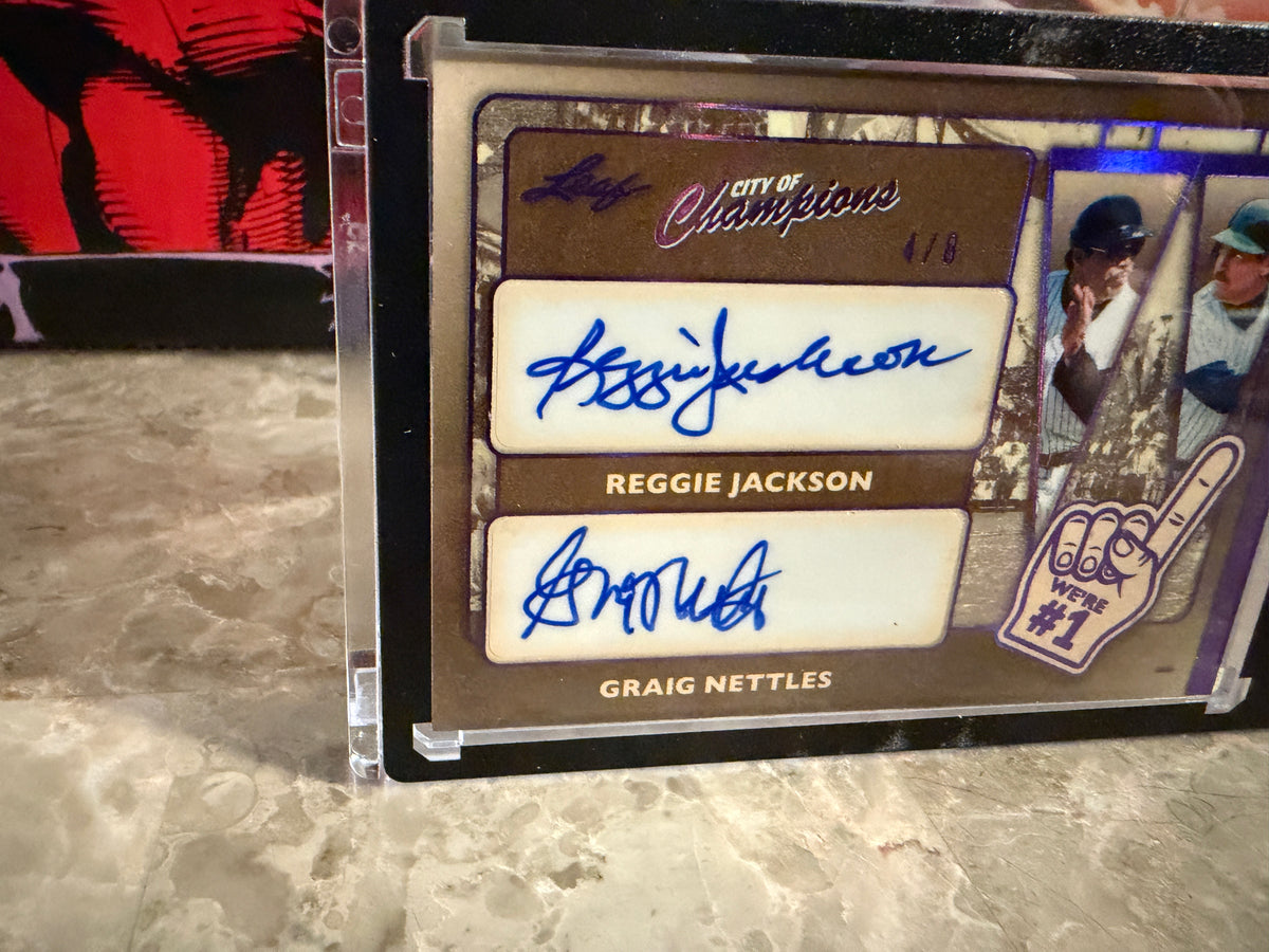 Reggie Jackson Craig Nettles 2026 Leaf City of Champions We’re #1 Dual Auto /8