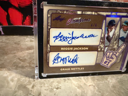 Reggie Jackson Craig Nettles 2026 Leaf City of Champions We’re #1 Dual Auto /8