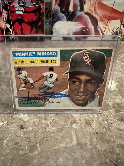 14 White Sox Signed Card Lot 1956-1989 Minnie Minoso Carlton Fisk Harold Baines