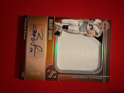 Brady Quinn 2025 Panini Silhouette Football Silhouette Autographs /75