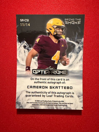 2026 Leaf Optichrome Football Cam Skattebo Bring The Smoke Auto /14 🔥🔥