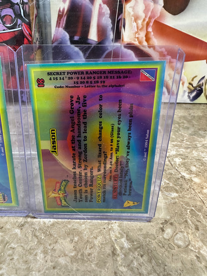 1994 Power Rangers Series 1 POWER FOIL 2-Card Lot - Jason #18 & Kimberly #31