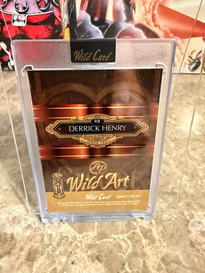 Derrick Henry 2026 Wild Card Wild Art 1/1 Color Match Artist Proof 2-Card Lot