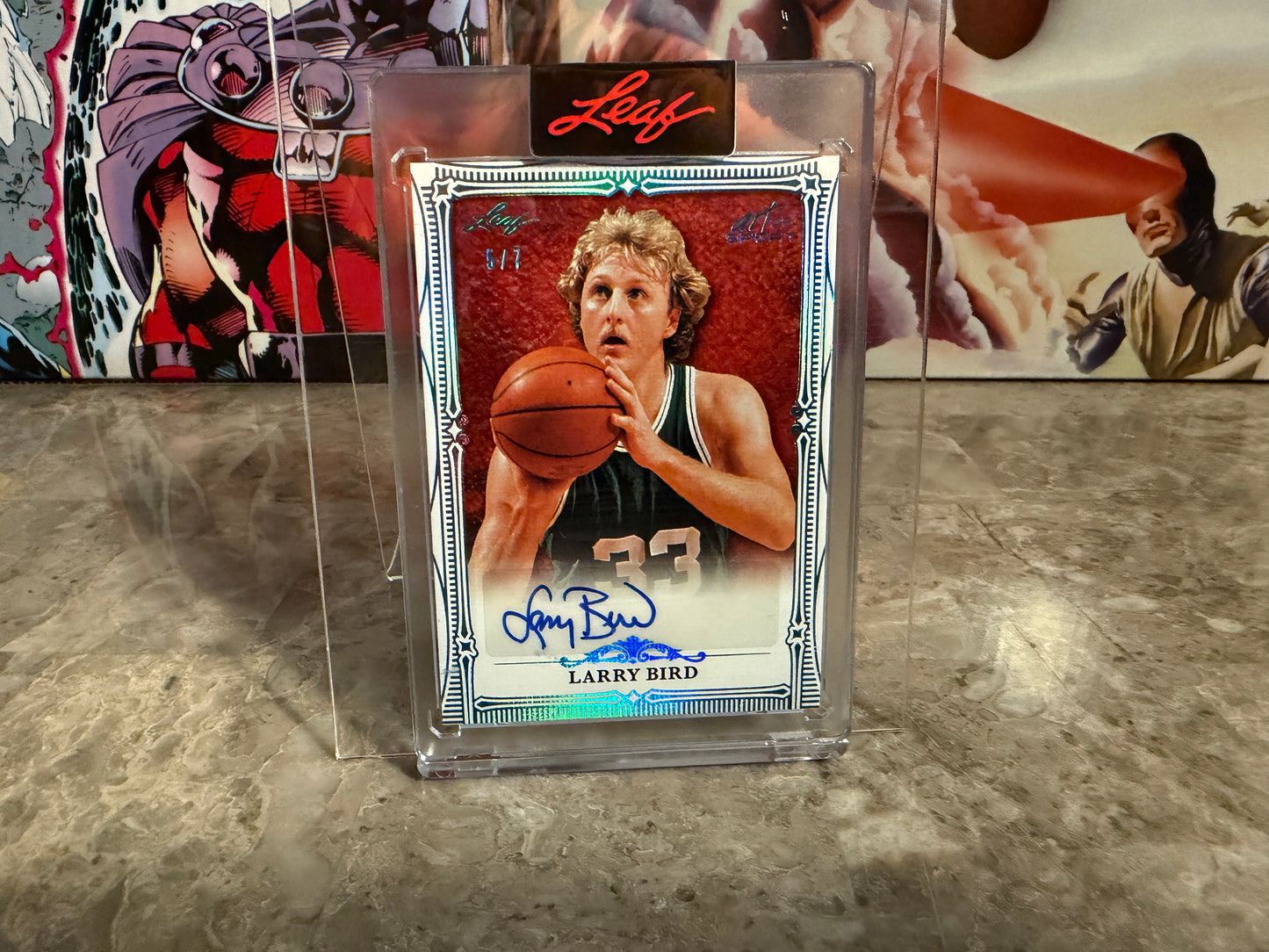 2026 Leaf Art of Sport Larry Bird Base Auto Platinum /7