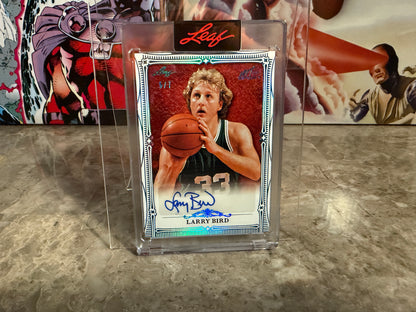 2026 Leaf Art of Sport Larry Bird Base Auto Platinum /7