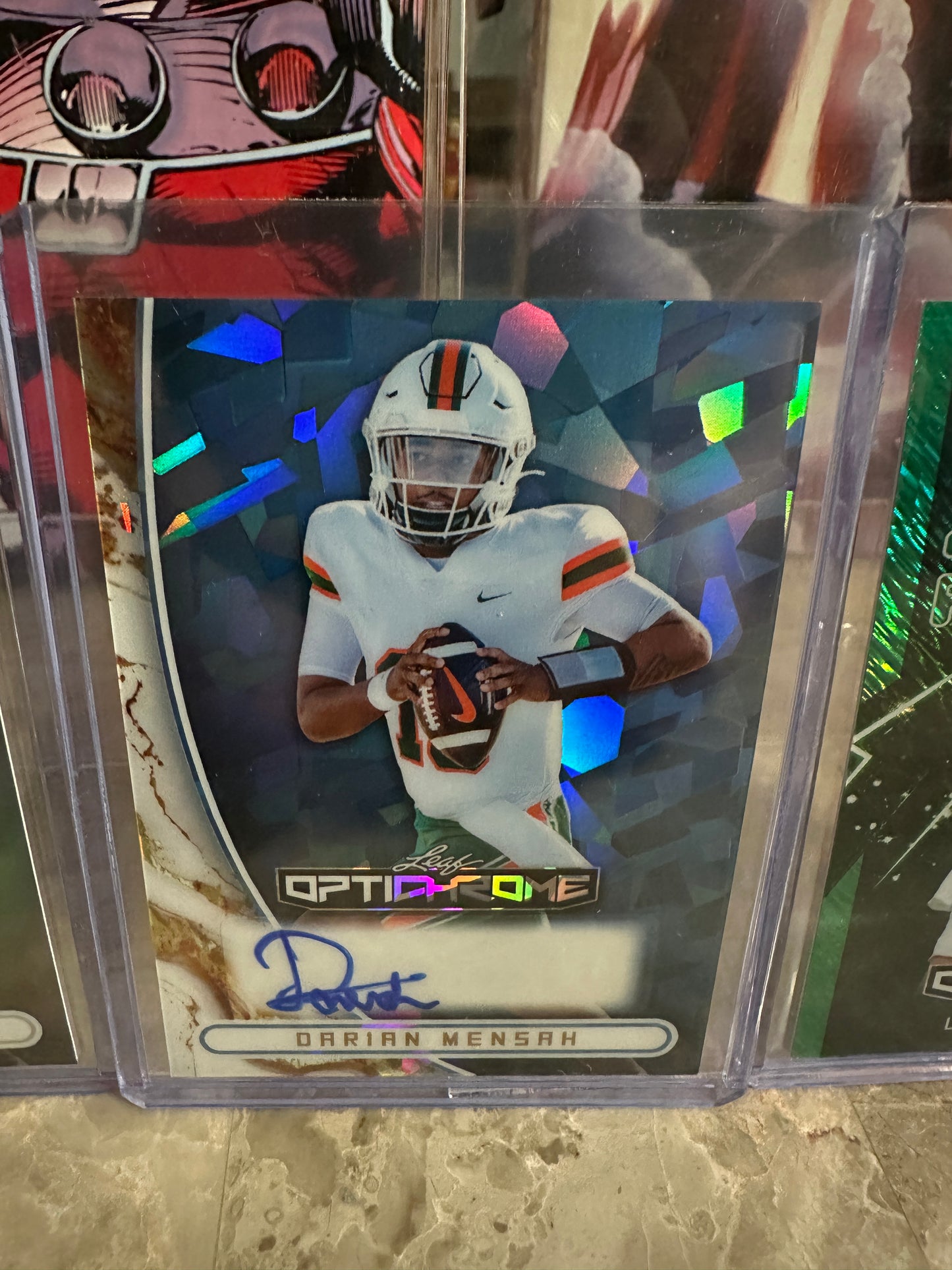 2026 Leaf Optichrome Miami Hurricanes QB Lot DARIAN MENSAH 1/1 & AUTO /8 Nickel